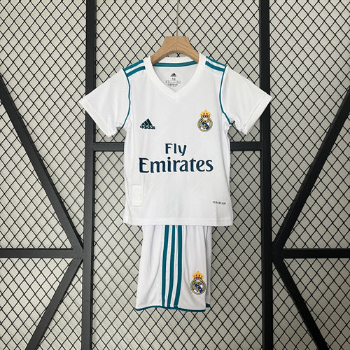 17/18 Retro Real Madrid Home Kids