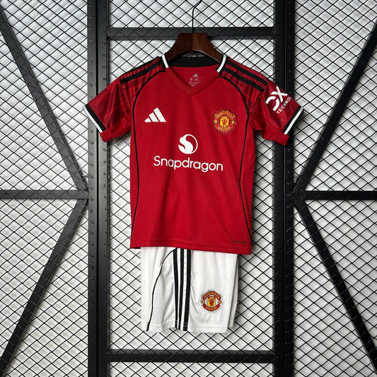 25/26 Kids Manchester United Home Kit