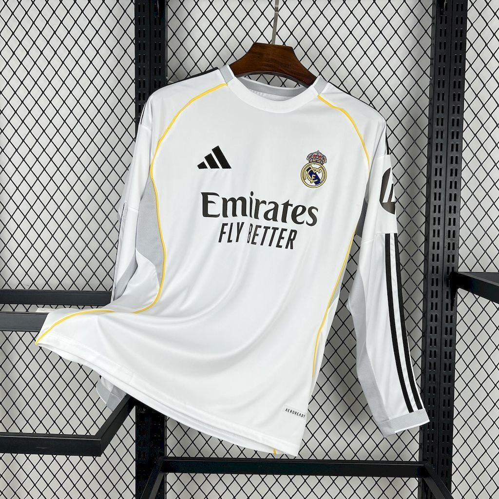 Real Madrid 25/26 Long Sleeve Home Kit