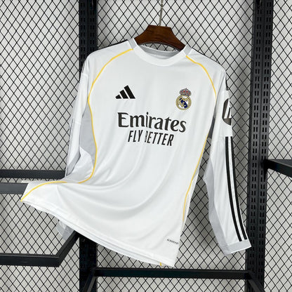 Real Madrid 25/26 Long Sleeve Home Kit